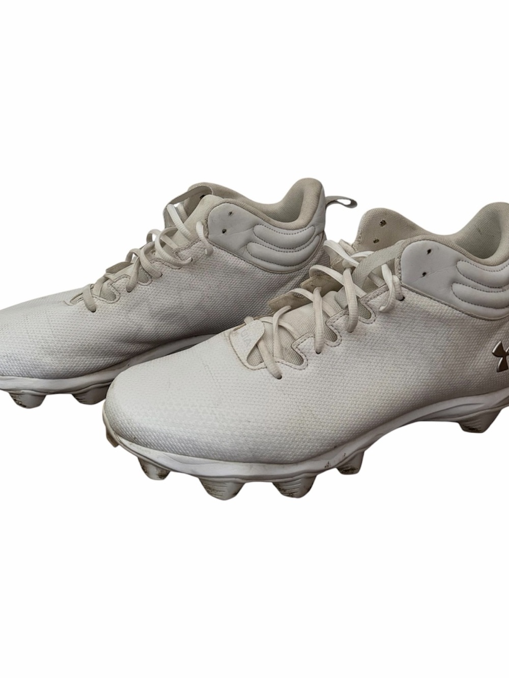 Under Armour Spotlight Mid MC Football Cleats (Size 14 - White)